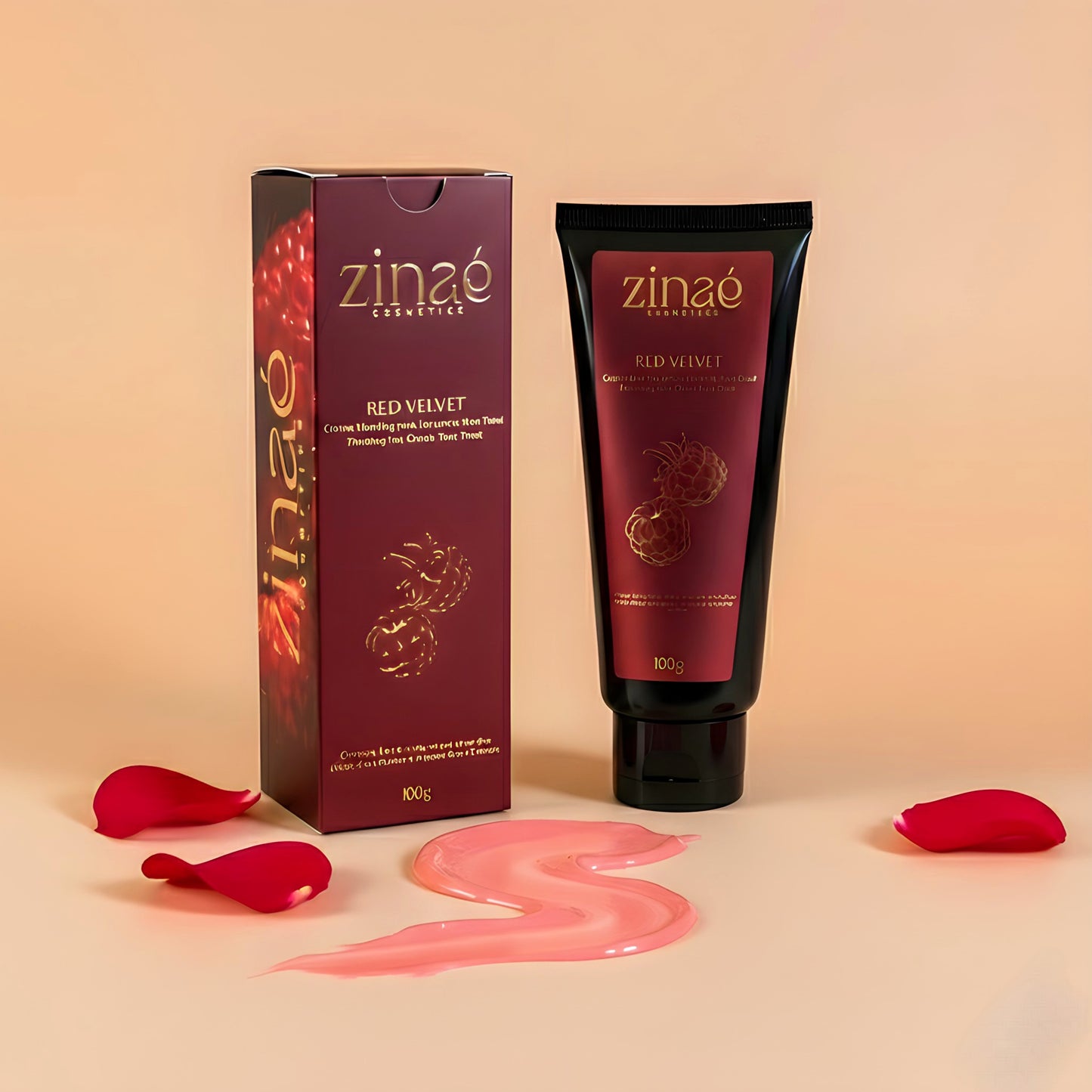 Blushing Red Velvet : Douceur et Teinte Rosée sans Rinçage